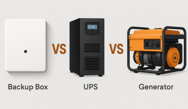 Backup box vs. UPS vs. generator