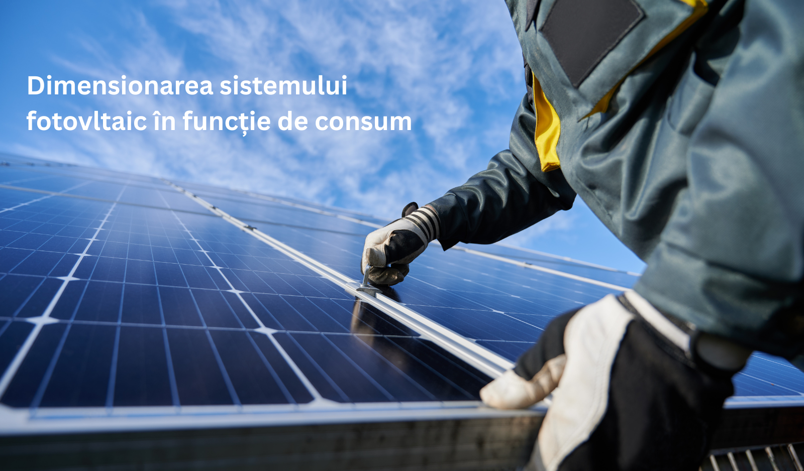 Dimensionarea sistemului fotovoltaic consum