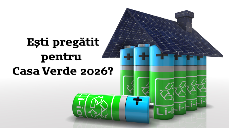Casa Verde 2026 și baterii de stocare pentru sistem fotovoltaic rezidențial